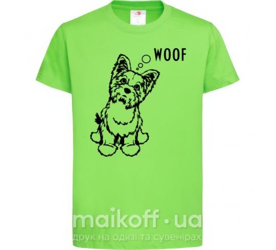 Детская футболка Woof Лаймовый фото