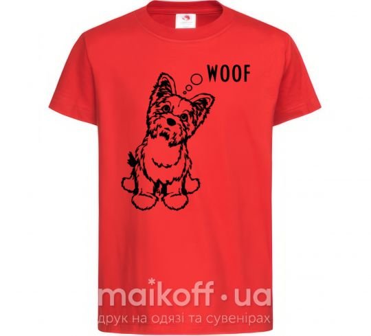 Детская футболка Woof Красный фото