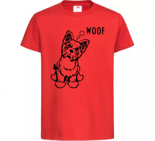 Детская футболка Woof Красный фото