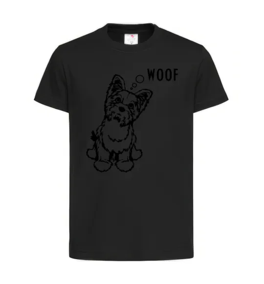 Детская футболка Woof Черный фото
