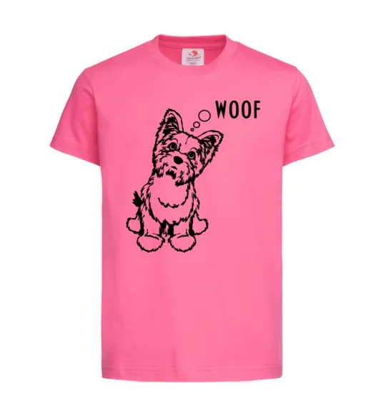 Детская футболка Woof Ярко-розовый фото