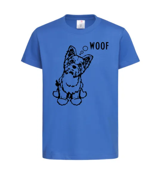 Детская футболка Woof Ярко-синий фото