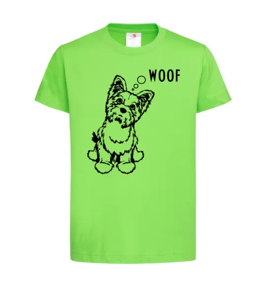 Детская футболка Woof Лаймовый фото