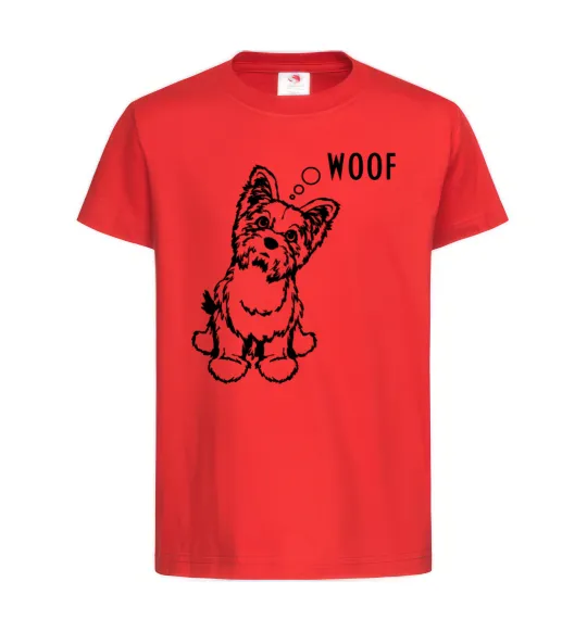 Детская футболка Woof Красный фото