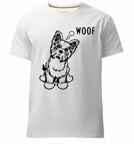 Мужская премиум футболка Woof Белый фото