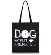 Эко-сумка Dog my best friend Черный фото