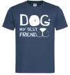 Мужская футболка Dog my best friend Темно-синий фото