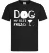 Мужская футболка Dog my best friend Черный фото