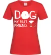 Женская футболка Dog my best friend Красный Женская футболка Dog my best friend Красный фото