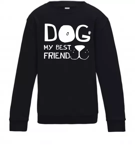 Дитячий світшот Dog my best friend Чорний фото