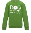 Дитячий світшот Dog my best friend Лаймовий фото