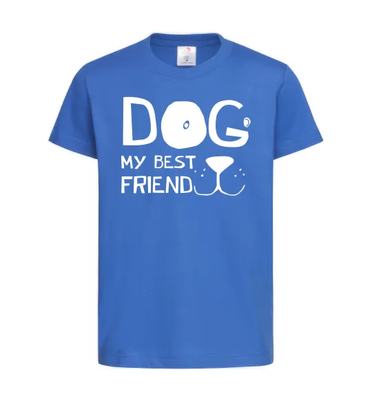 Дитяча футболка Dog my best friend Яскраво-синій фото