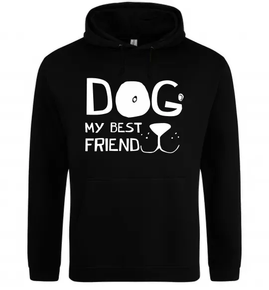 Жіноча толстовка (худі) Dog my best friend Чорний фото