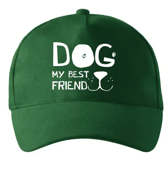 Кепка Dog my best friend Темно-зелений фото