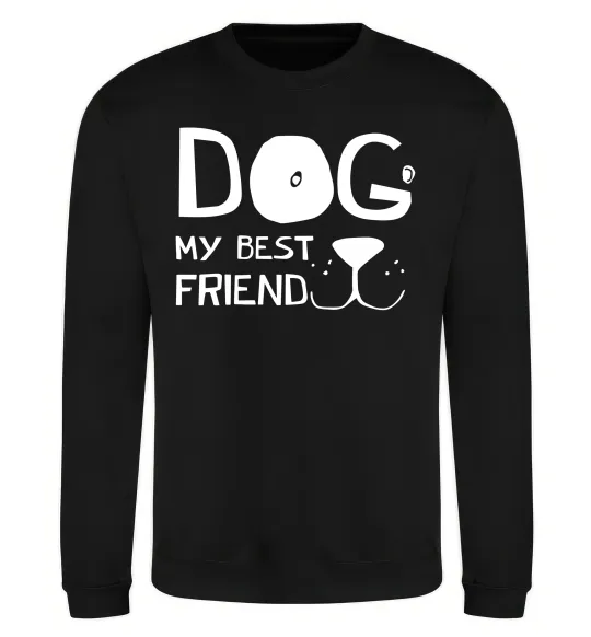 Свитшот Dog my best friend Черный фото