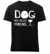 Мужская премиум футболка Dog my best friend Черный фото