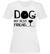 Женская футболка Dog my best friend Белый Женская футболка Dog my best friend Белый фото