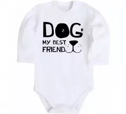 Детский боди This is the worlds best friend looks like Белый фото