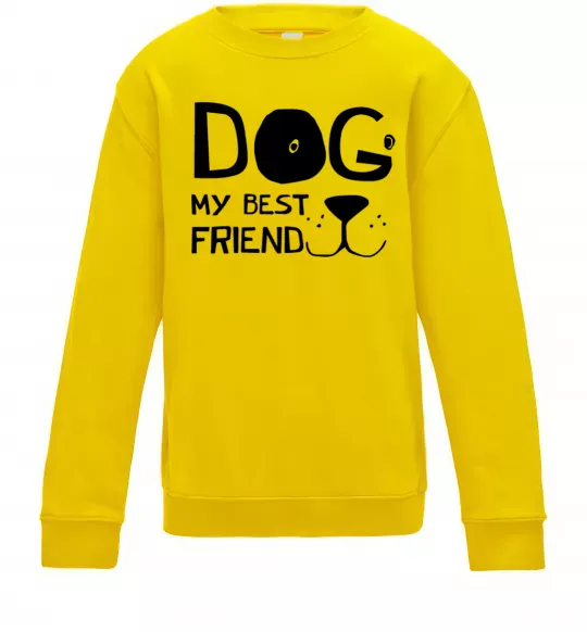 Дитячий світшот Dog my best friend Сонячно жовтий фото