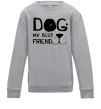Дитячий світшот Dog my best friend Сірий меланж фото