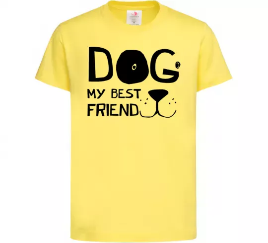 Детская футболка Dog my best friend Лимонный фото