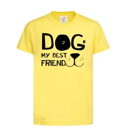 Детская футболка Dog my best friend Лимонный фото