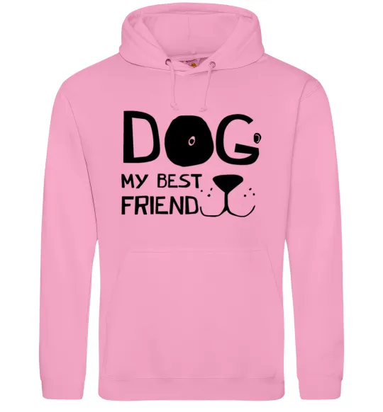 Женская толстовка (худи) Dog my best friend Розовый фото