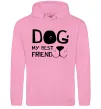 Женская толстовка (худи) Dog my best friend Розовый фото