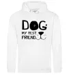 Жіноча толстовка (худі) Dog my best friend Білий фото