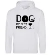 Жіноча толстовка (худі) Dog my best friend Сірий меланж фото
