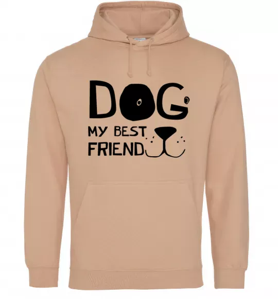 Жіноча толстовка (худі) Dog my best friend Пісочний фото