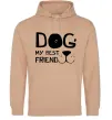 Жіноча толстовка (худі) Dog my best friend Пісочний фото
