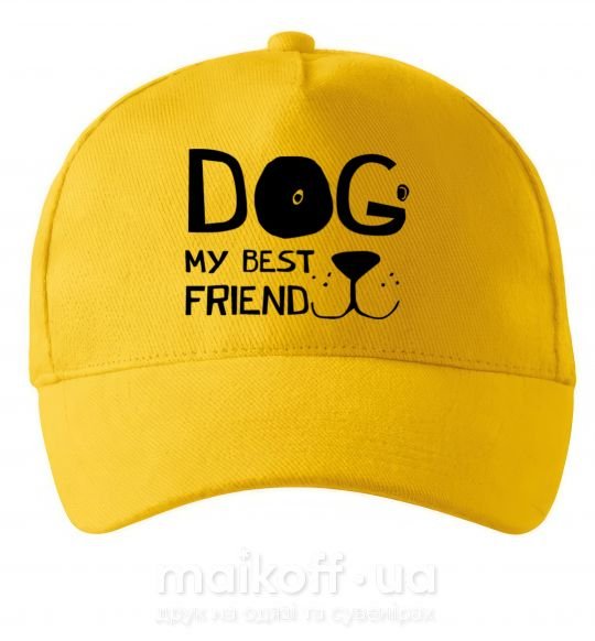 Кепка Dog my best friend Солнечно желтый фото