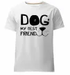 Мужская премиум футболка Dog my best friend Белый фото