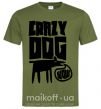 Мужская футболка Crazy dog Оливковый фото