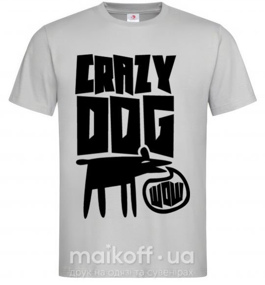 Мужская футболка Crazy dog Серый фото