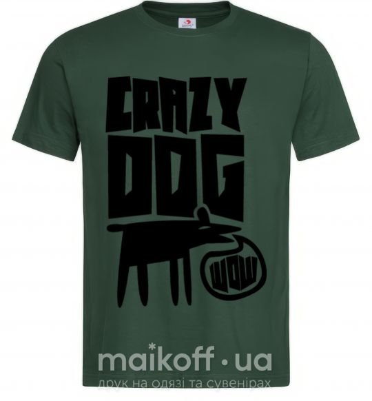 Мужская футболка Crazy dog Темно-зеленый фото