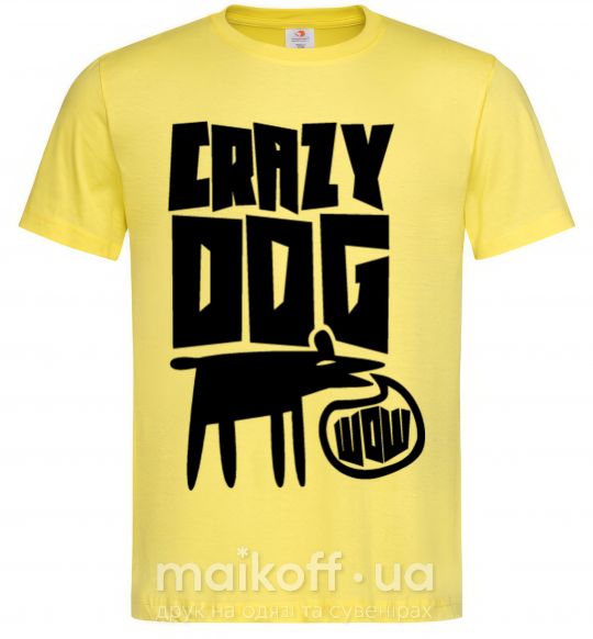Чоловіча футболка Crazy dog Лимонний фото