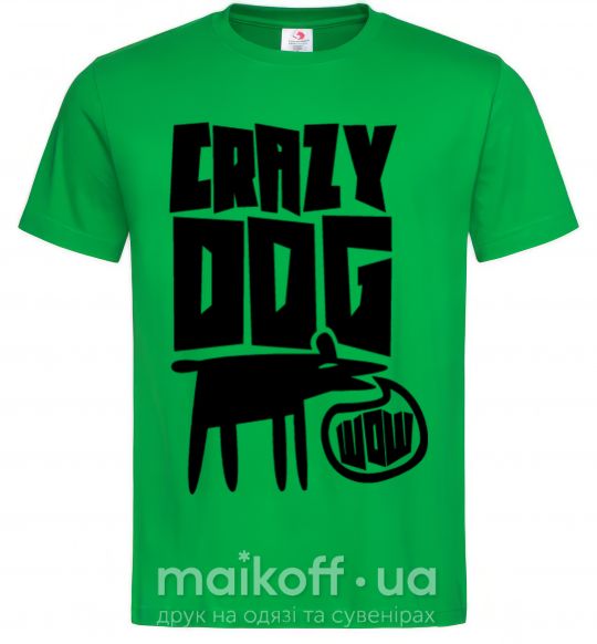Мужская футболка Crazy dog Зеленый фото