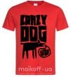 Мужская футболка Crazy dog Красный фото