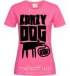 Жіноча футболка Crazy dog Яскраво-рожевий фото
