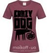 Женская футболка Crazy dog Бордовый фото