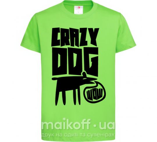 Детская футболка Crazy dog Лаймовый фото