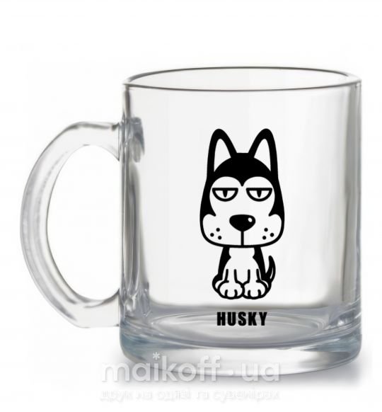 Чашка скляна Husky Прозорий фото