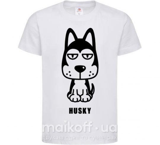Дитяча футболка Husky Білий фото