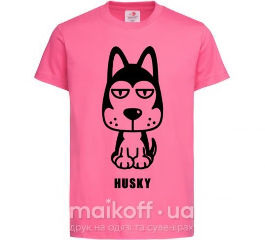 Дитяча футболка Husky Яскраво-рожевий фото