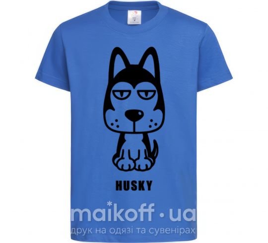 Дитяча футболка Husky Яскраво-синій фото