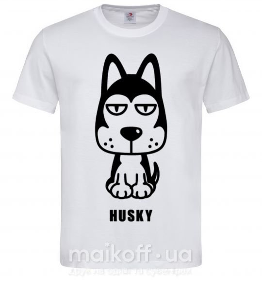 Мужская футболка Husky Белый фото