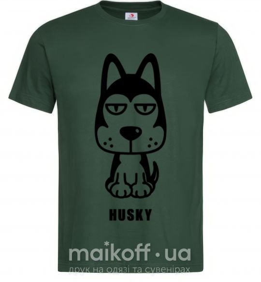 Чоловіча футболка Husky Темно-зелений фото