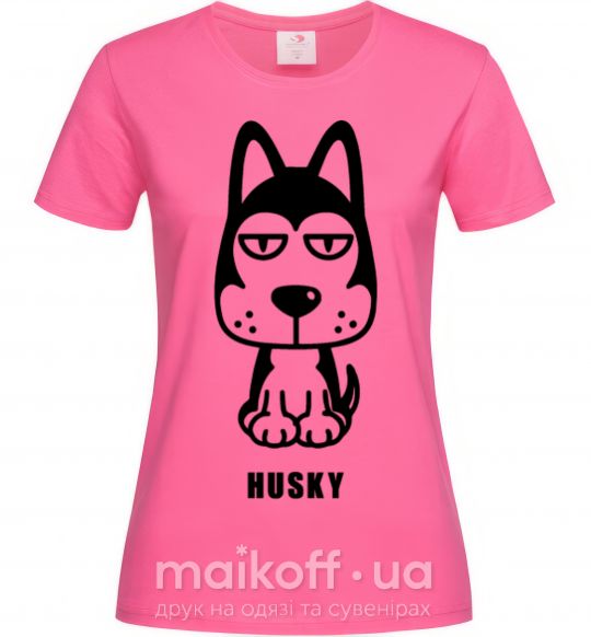 Жіноча футболка Husky Яскраво-рожевий фото
